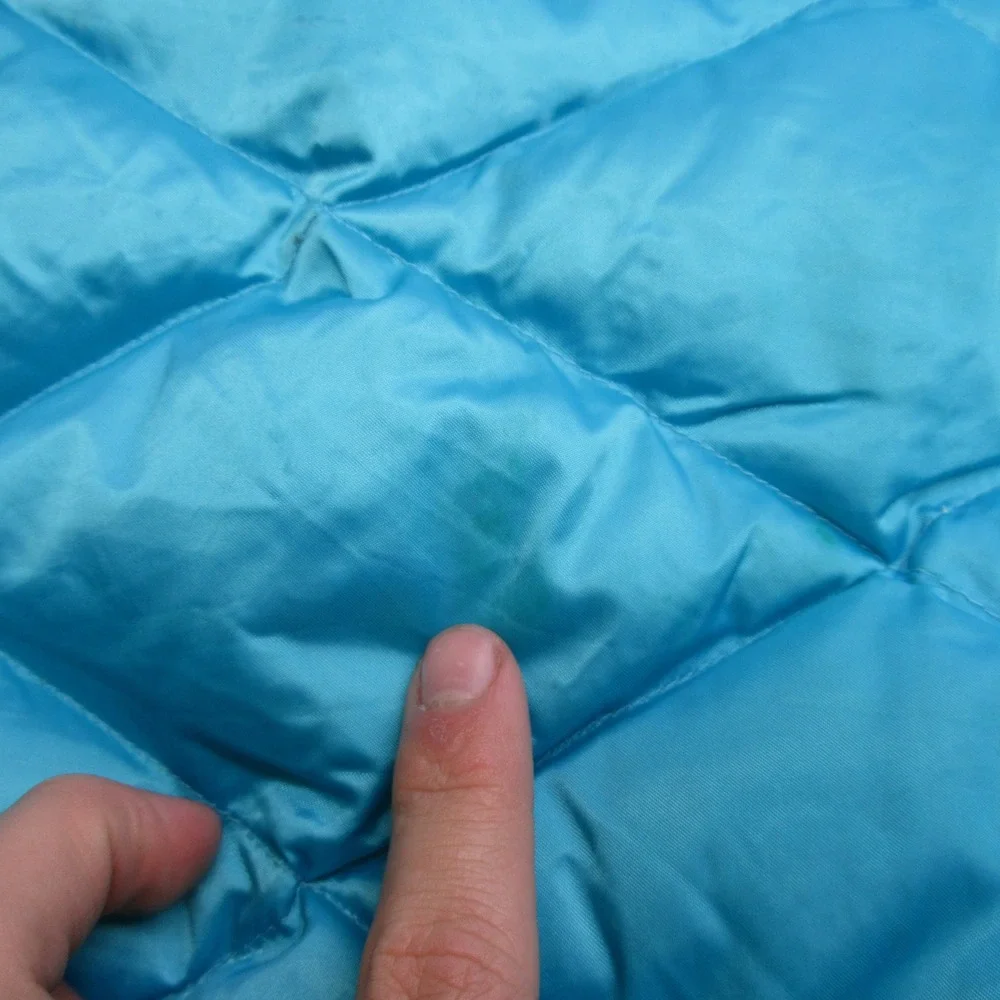 North Face Down Jacket Girls Medium 10/12 Blue Light Quilted‎ Puffer Aconcagua